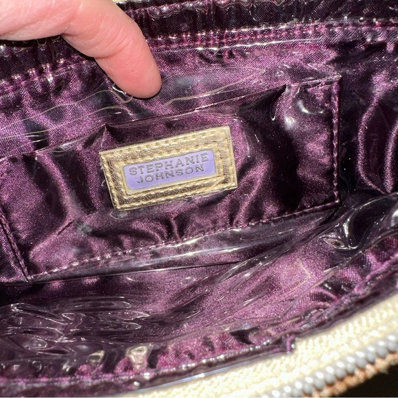 Set of 2 Cosmetic Bags with Plastic Lining and Gold Threading Detail - Picture 4 of 15